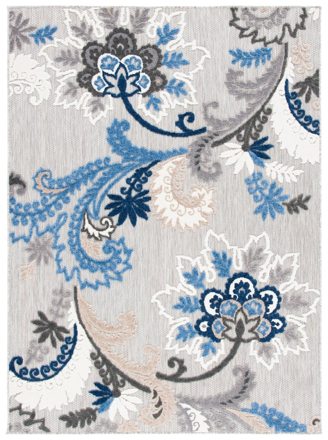 Safavieh Cabana Cbn305F Grey/Blue Rugs.