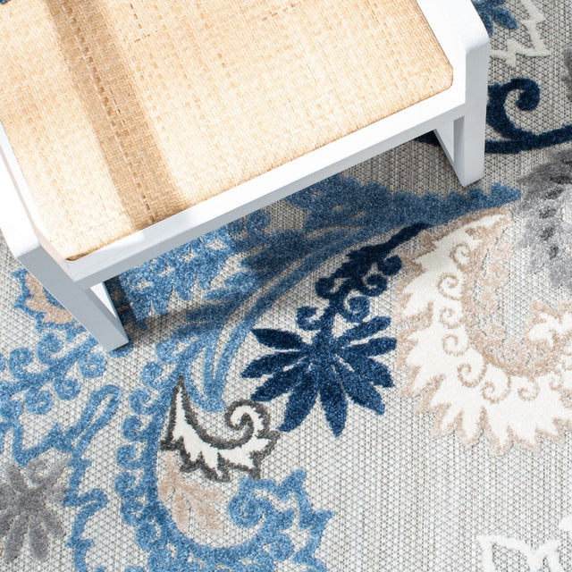 Safavieh Cabana Cbn305F Grey/Blue Rugs.