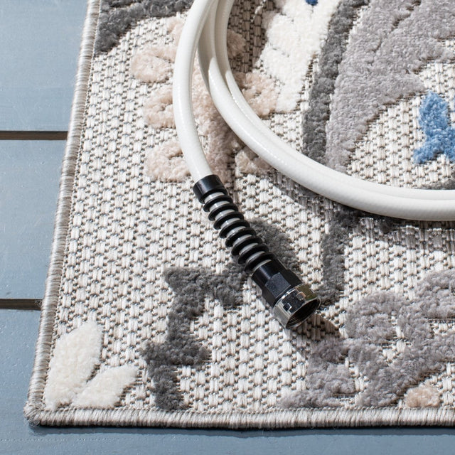 Safavieh Cabana Cbn305F Grey/Blue Rugs.