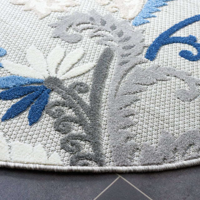 Safavieh Cabana Cbn305F Grey/Blue Rugs.