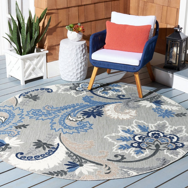 Safavieh Cabana Cbn305F Grey/Blue Rugs.