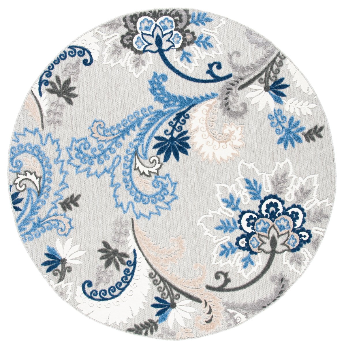 Safavieh Cabana Cbn305F Grey/Blue Rugs.