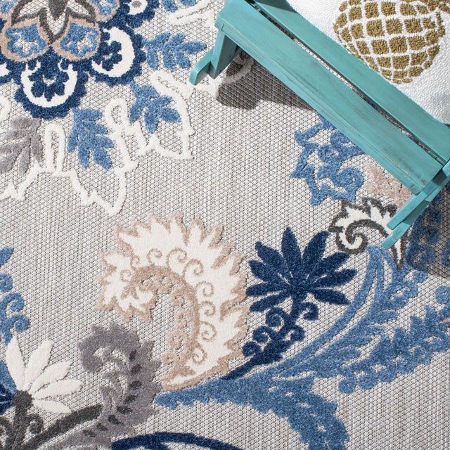 Safavieh Cabana Cbn305F Grey/Blue Rugs.