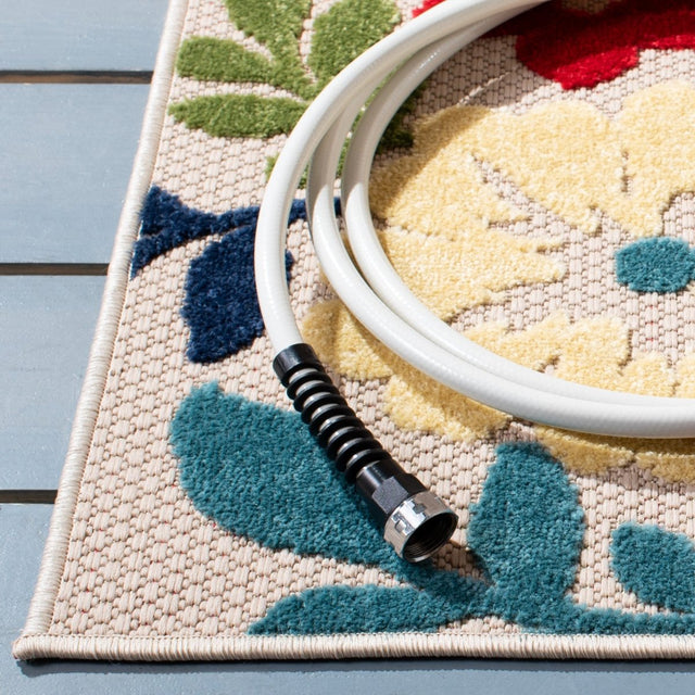 Safavieh Cabana Cbn308A Ivory/Orange Rugs.