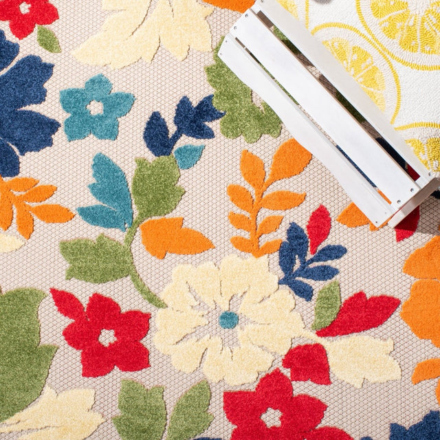 Safavieh Cabana Cbn308A Ivory/Orange Rugs.