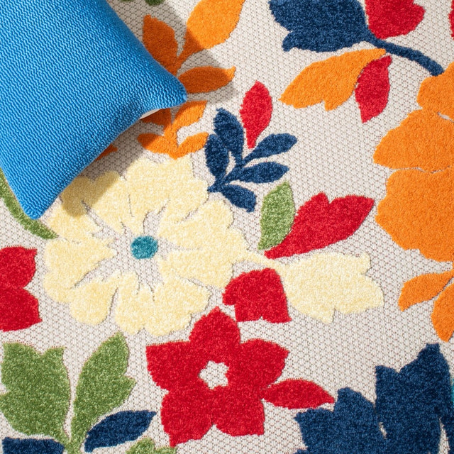 Safavieh Cabana Cbn308A Ivory/Orange Rugs.