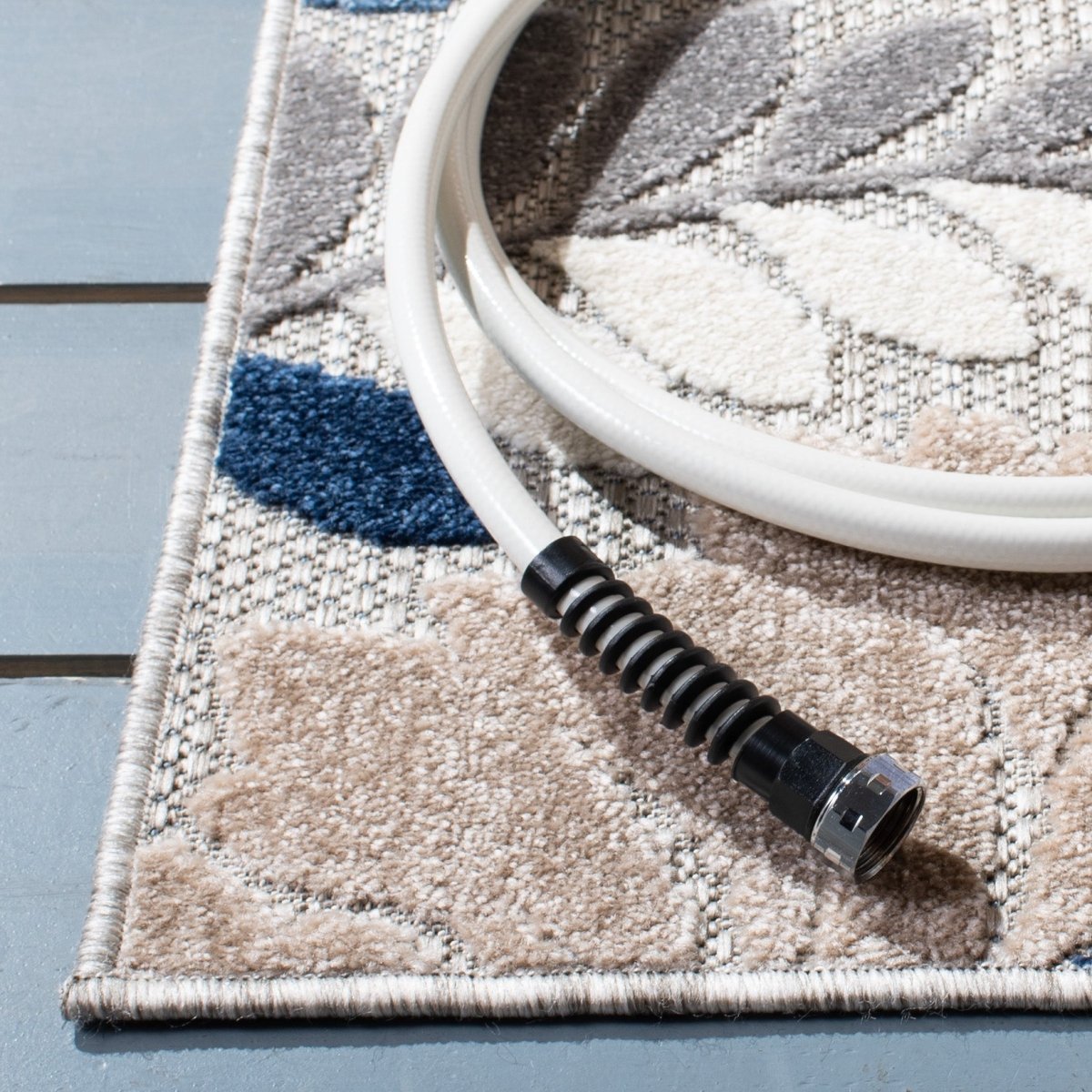 Safavieh Cabana Cbn308F Grey/Blue Rug.