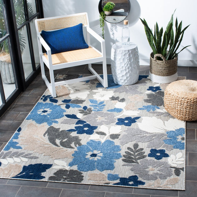 Safavieh Cabana Cbn308F Grey/Blue Rug.