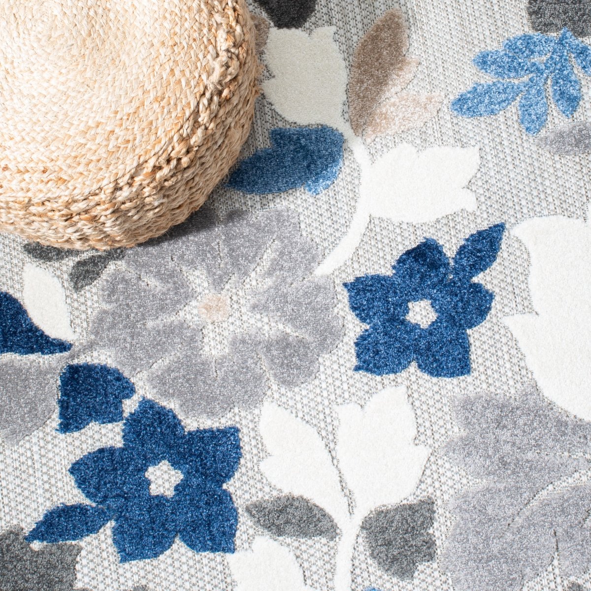 Safavieh Cabana Cbn308F Grey/Blue Rug.