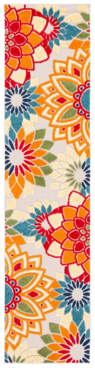 Safavieh Cabana Cbn328A Ivory/Orange Rug.