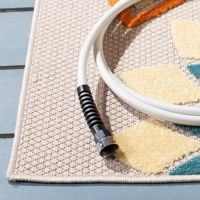 Safavieh Cabana Cbn328A Ivory/Orange Rug.