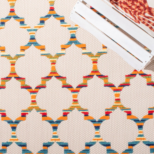 Safavieh Cabana Cbn333A Ivory/Orange Rug.