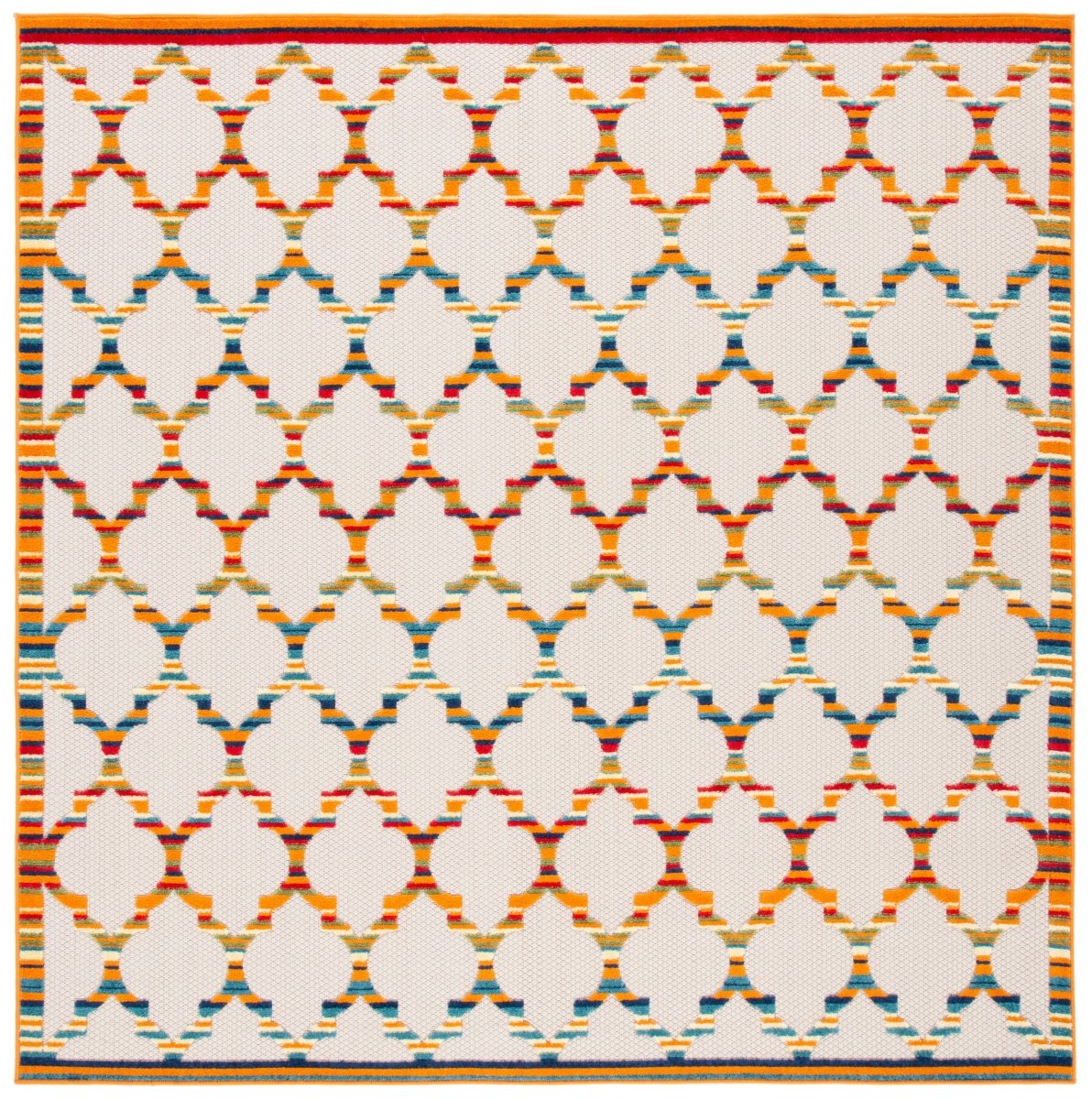 Safavieh Cabana Cbn333A Ivory/Orange Rug.
