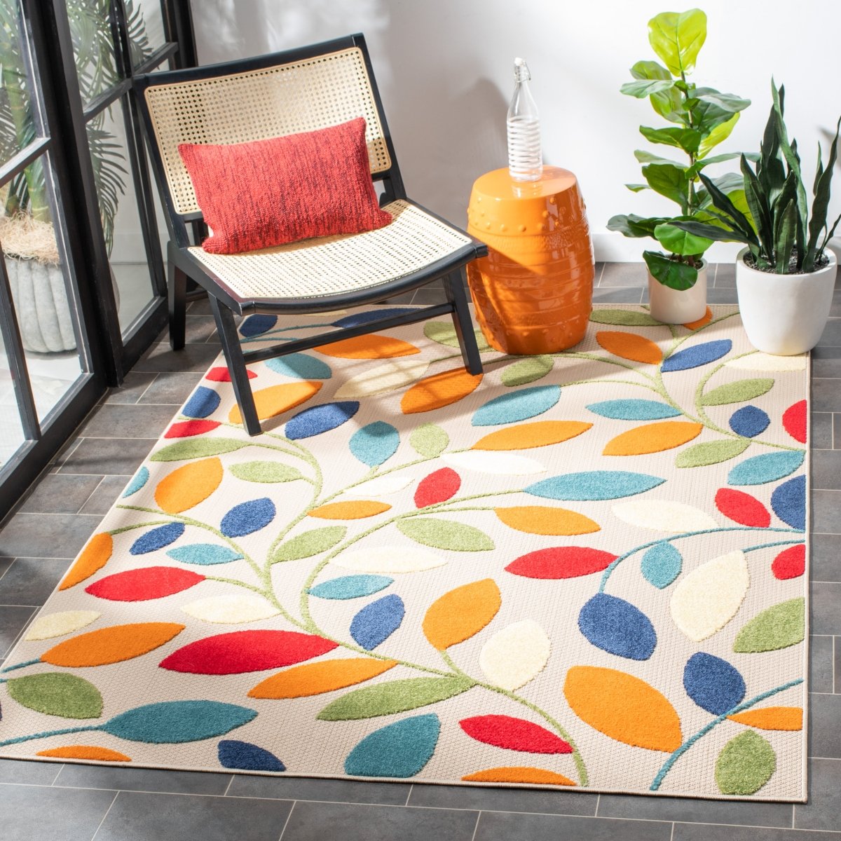 Safavieh Cabana Cbn369A Ivory/Green Rugs.