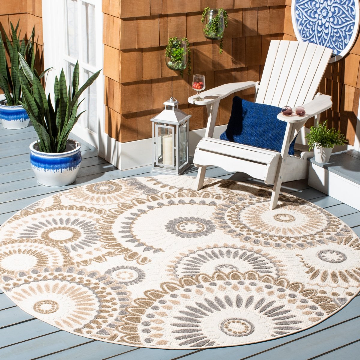 Safavieh Cabana Cbn382F Grey/Ivory Rugs.