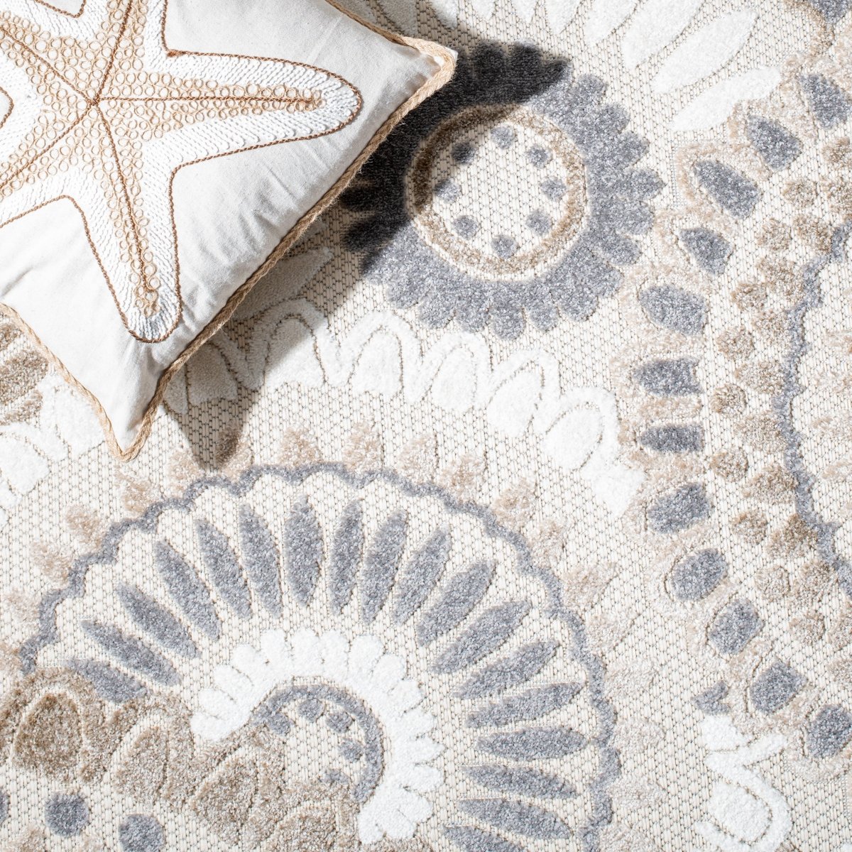 Safavieh Cabana Cbn382F Grey/Ivory Rugs.