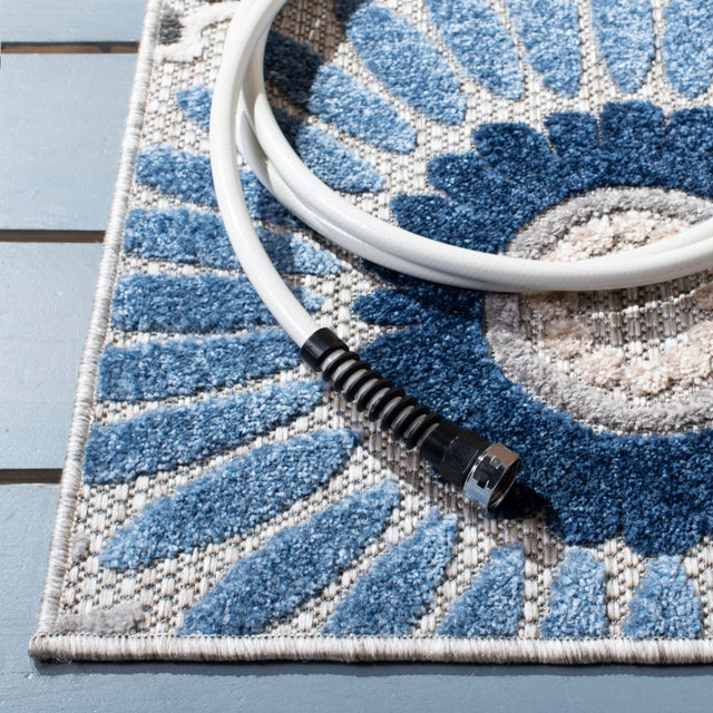 Safavieh Cabana Cbn382G Grey/Blue Rug.