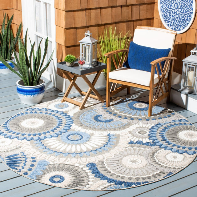 Safavieh Cabana Cbn382G Grey/Blue Rug.