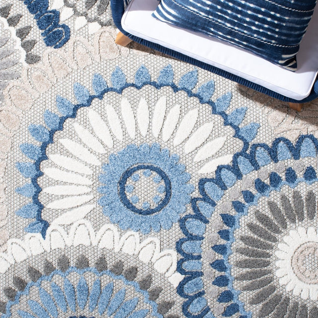 Safavieh Cabana Cbn382G Grey/Blue Rug.