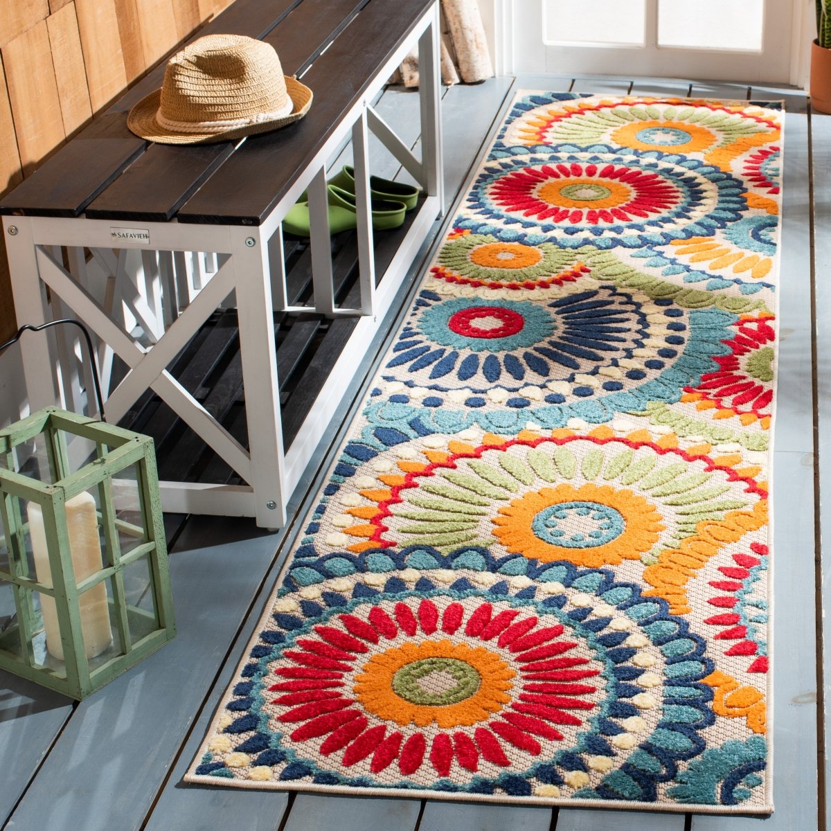 Safavieh Cabana Cbn382M Blue/Ivory Rug.