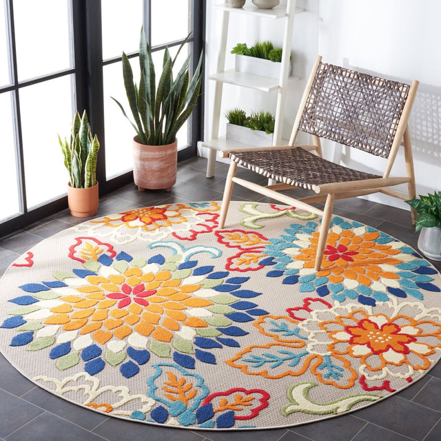 Safavieh Cabana Cbn391A Ivory/Orange Rug.