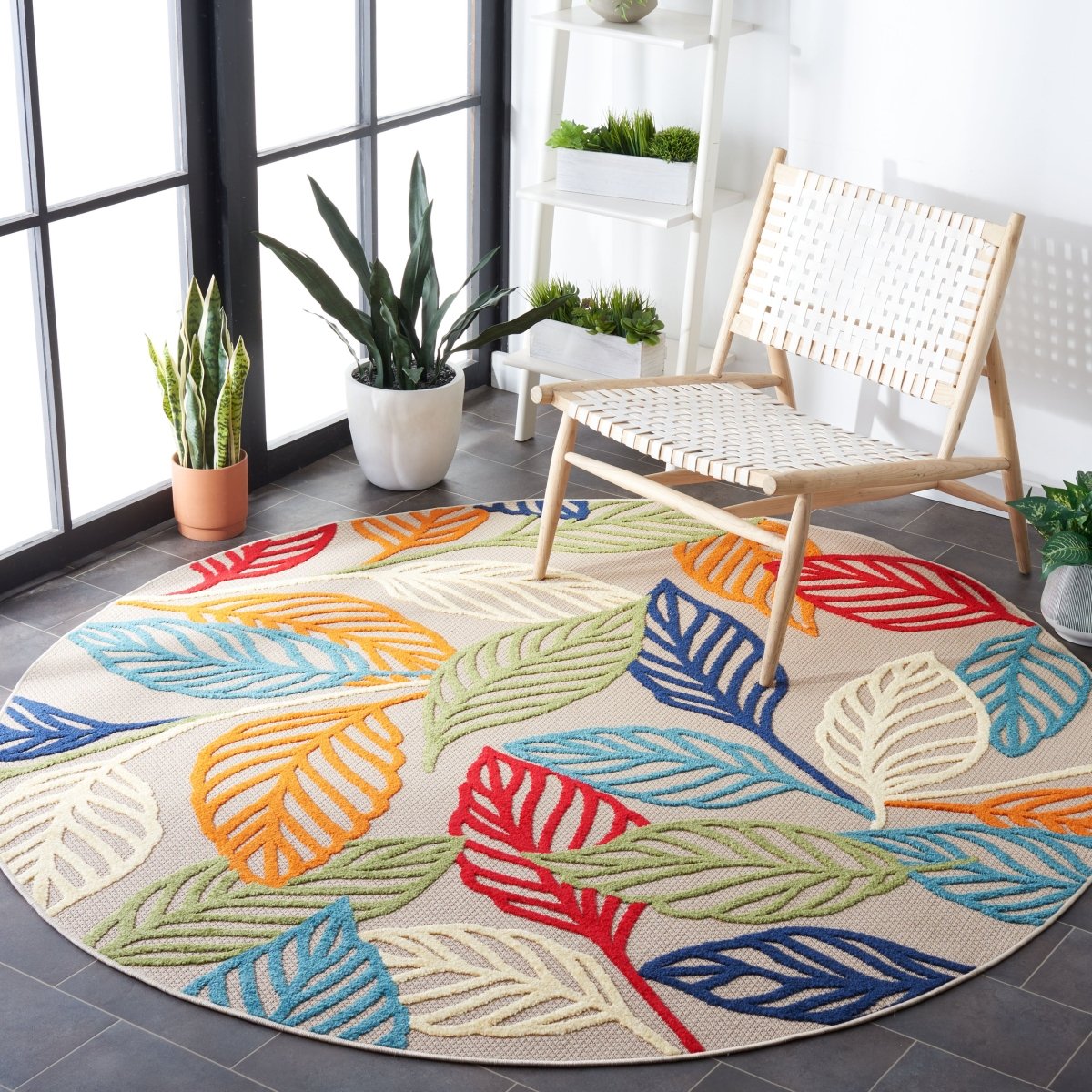 Safavieh Cabana Cbn399A Ivory/Green Rug.