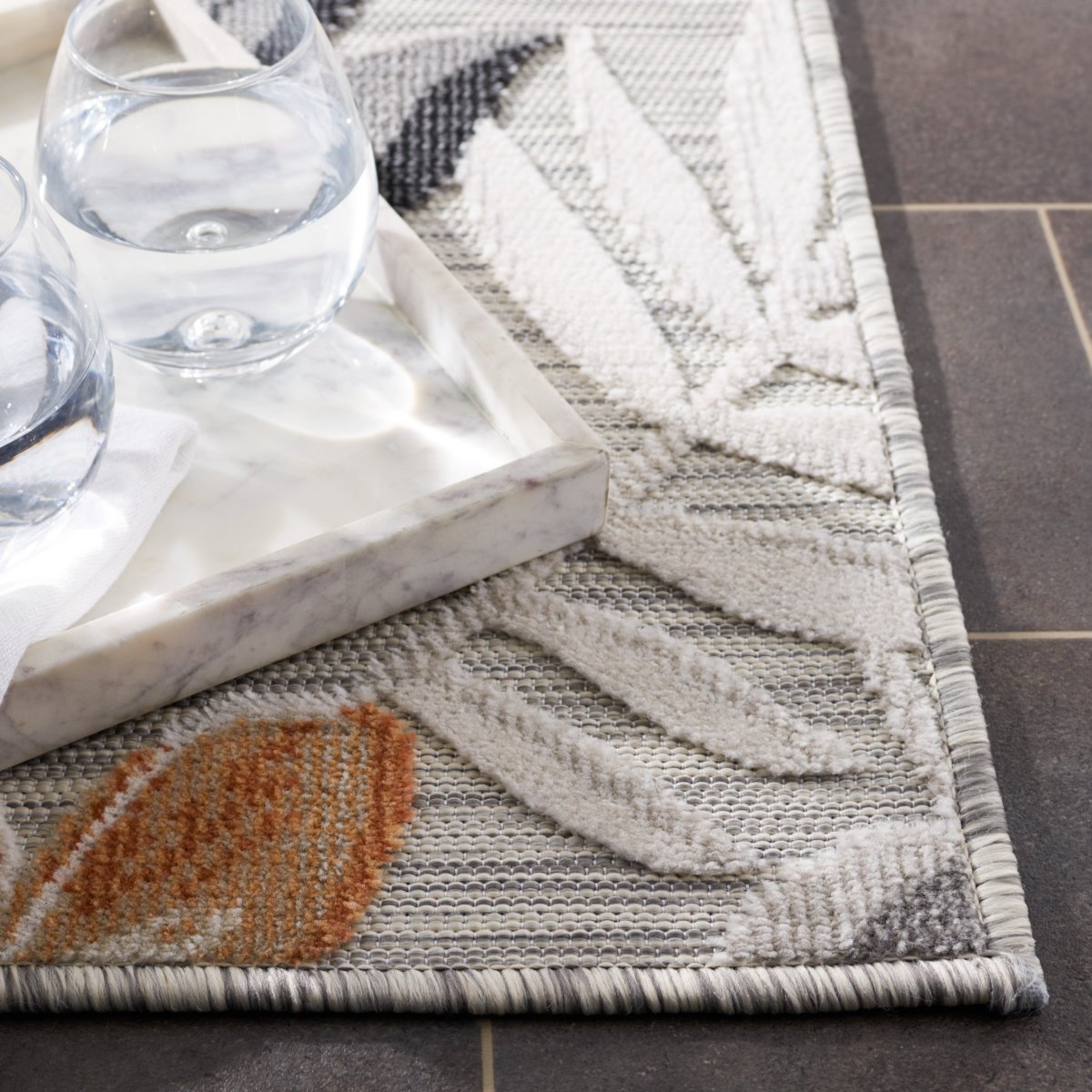 Safavieh Cabana Cbn405A Grey/Ivory Rug.