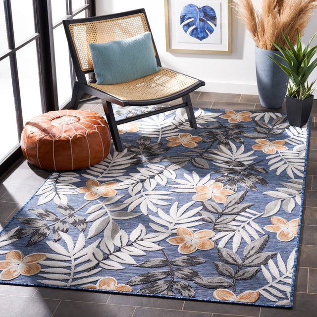 Safavieh Cabana Cbn405M Blue/Grey Rug.