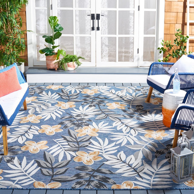 Safavieh Cabana Cbn405M Blue/Grey Rug.