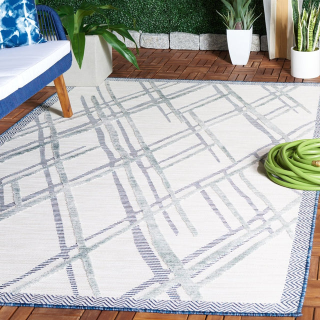 Safavieh Cabana Cbn416N Ivory/Navy Rug.