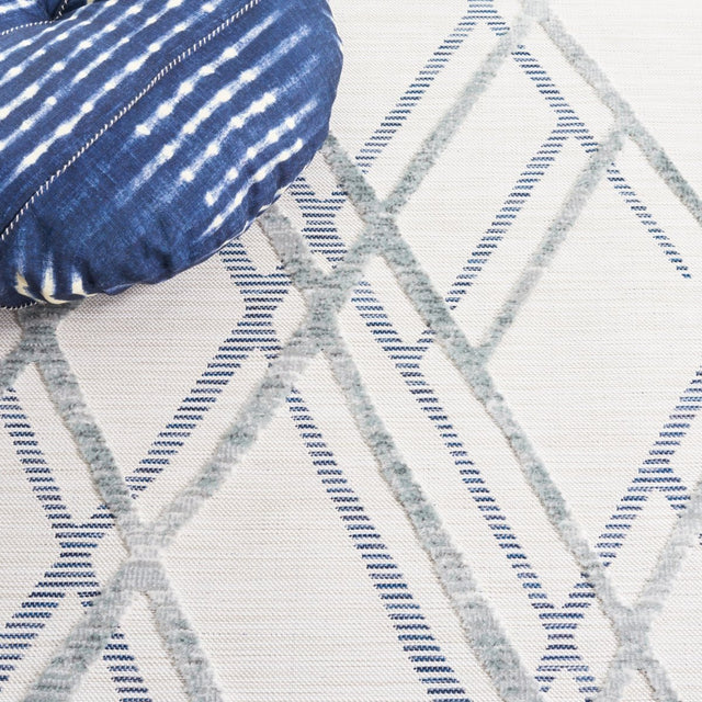 Safavieh Cabana Cbn416N Ivory/Navy Rug.