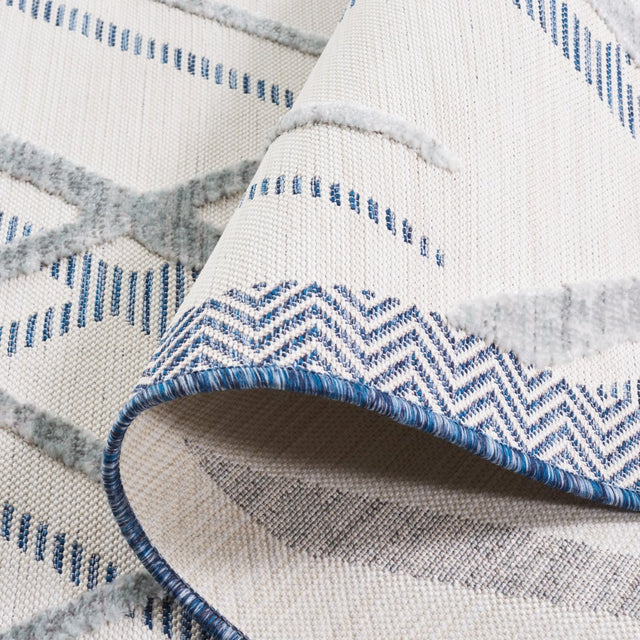 Safavieh Cabana Cbn416N Ivory/Navy Rug.