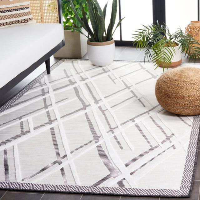 Safavieh Cabana Cbn416Z Ivory/Black Rug.