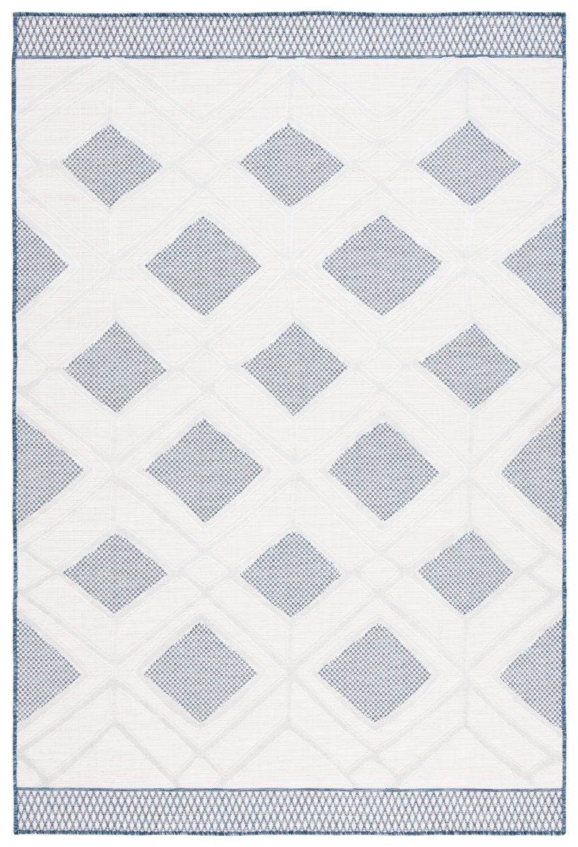 Safavieh Cabana Cbn420N Ivory/Navy Rug.