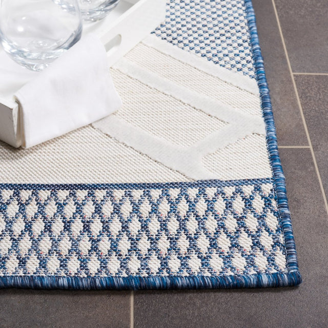 Safavieh Cabana Cbn420N Ivory/Navy Rug.