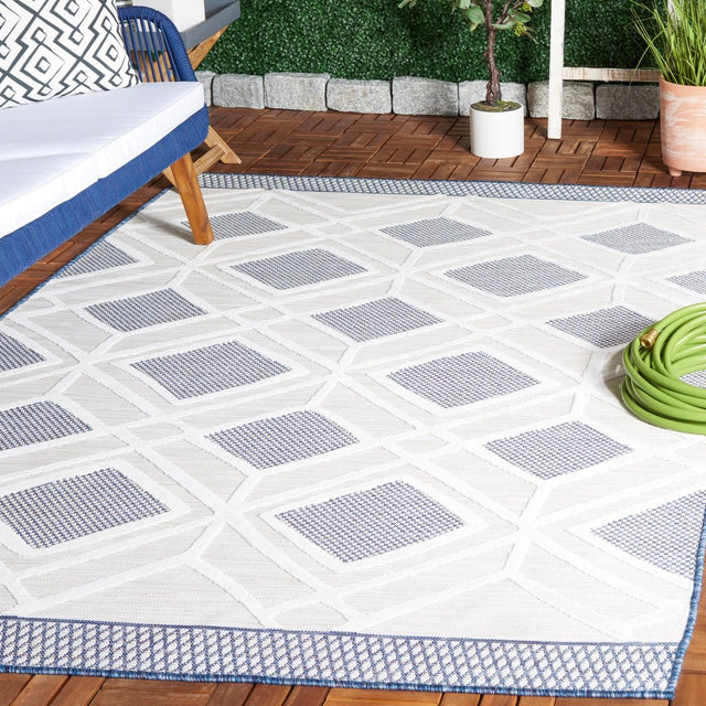 Safavieh Cabana Cbn420N Ivory/Navy Rug.