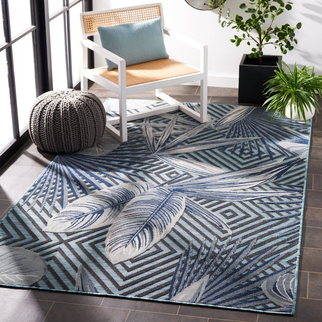 Safavieh Cabana Cbn447K Aqua/Navy Rug.