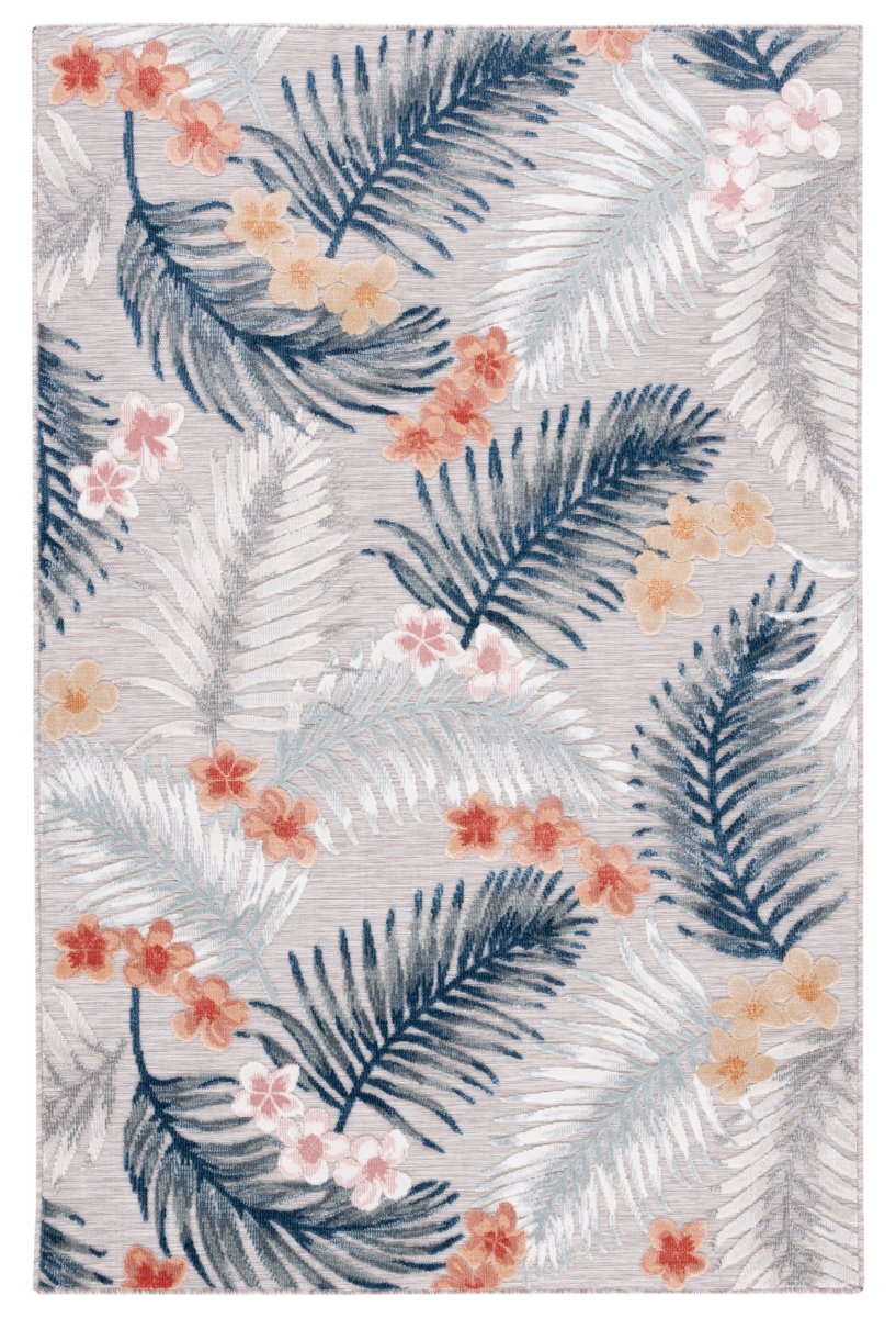 Safavieh Cabana Cbn451F Grey/Navy Rug.