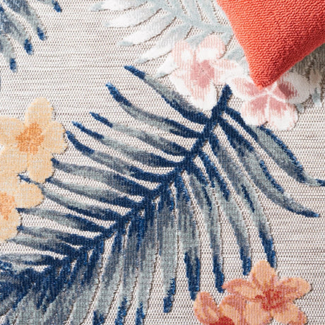 Safavieh Cabana Cbn451F Grey/Navy Rug.