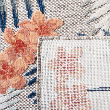 Safavieh Cabana Cbn451F Grey/Navy Rug.