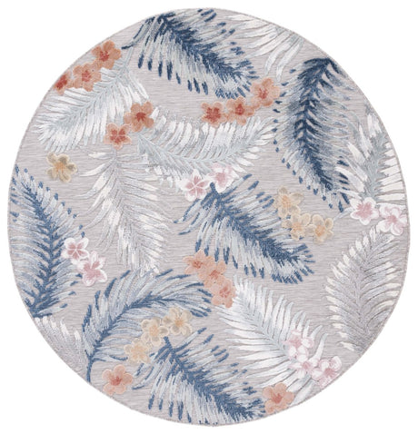 Safavieh Cabana Cbn451F Grey/Navy Rug.