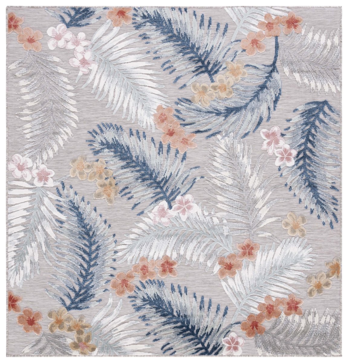 Safavieh Cabana Cbn451F Grey/Navy Rug.