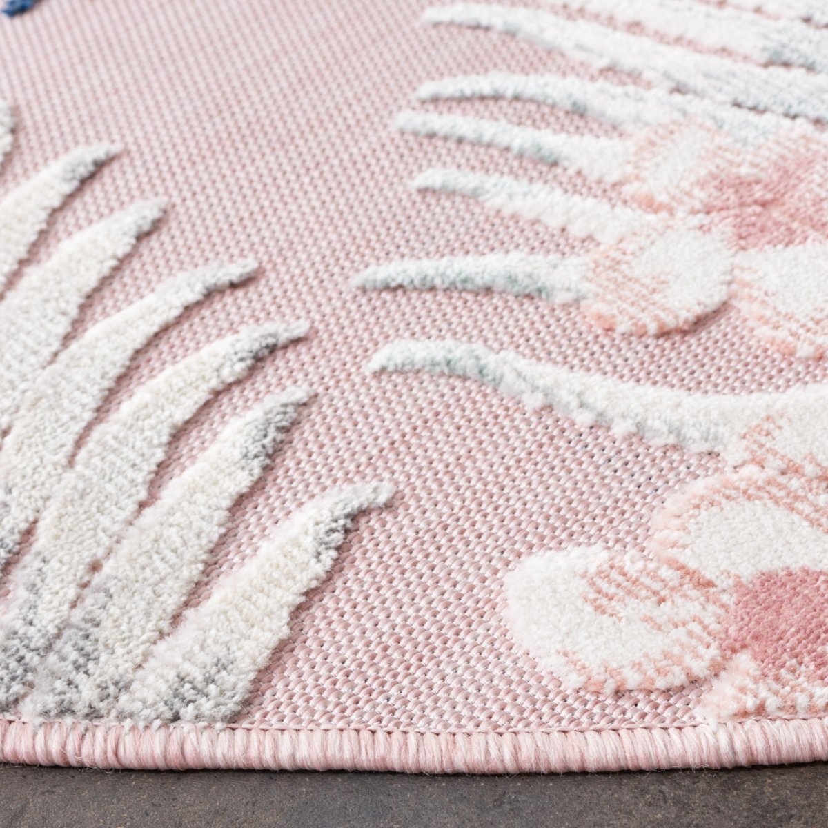 Safavieh Cabana Cbn451U Pink/Grey Rug.