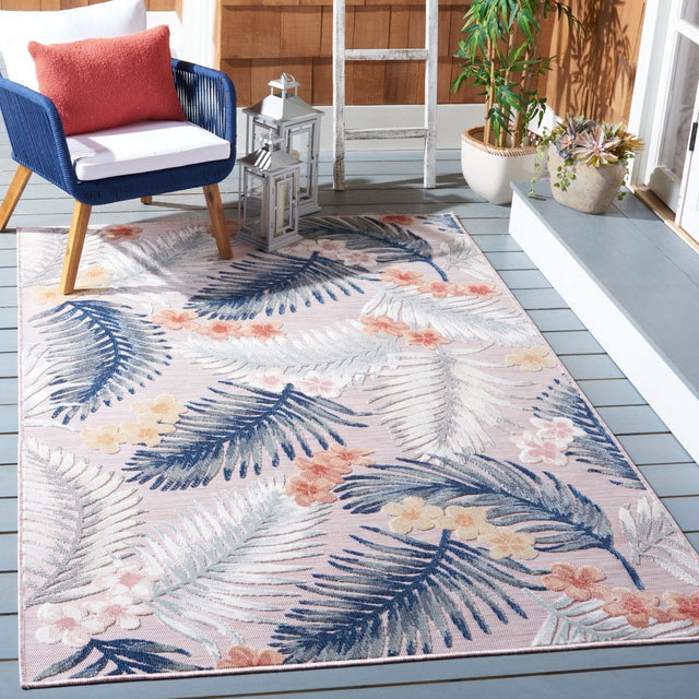 Safavieh Cabana Cbn451U Pink/Grey Rug.