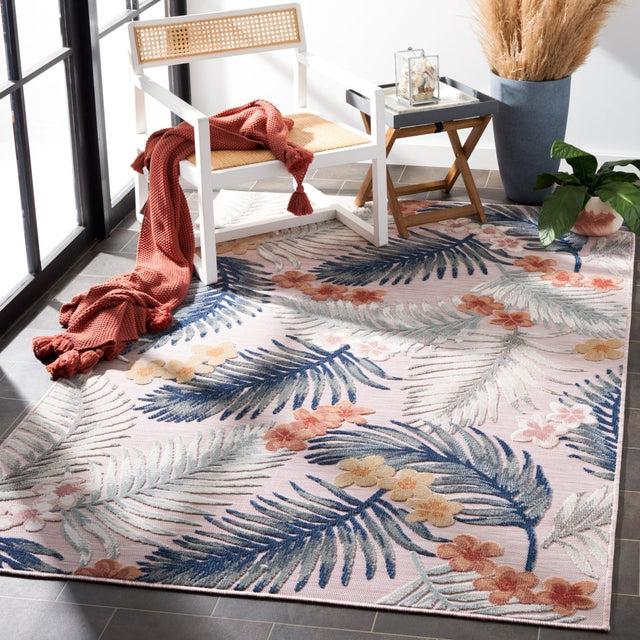 Safavieh Cabana Cbn451U Pink/Grey Rug.