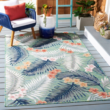 Safavieh Cabana Cbn451Y Green/Navy Rug.