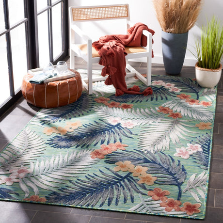 Safavieh Cabana Cbn451Y Green/Navy Rug.