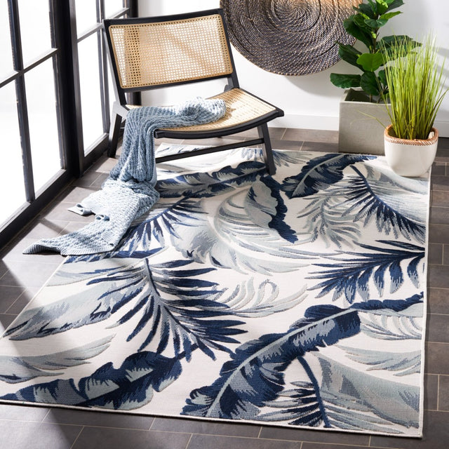 Safavieh Cabana Cbn452A Ivory/Navy Rug.