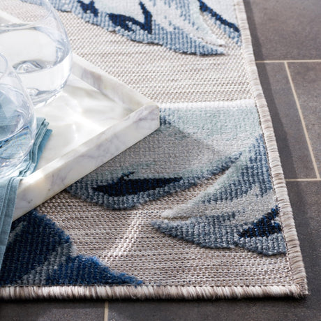 Safavieh Cabana Cbn452F Grey/Navy Rug.