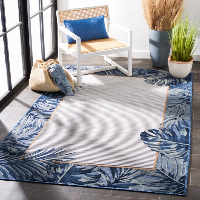 Safavieh Cabana Cbn453N Ivory/Navy Rug.